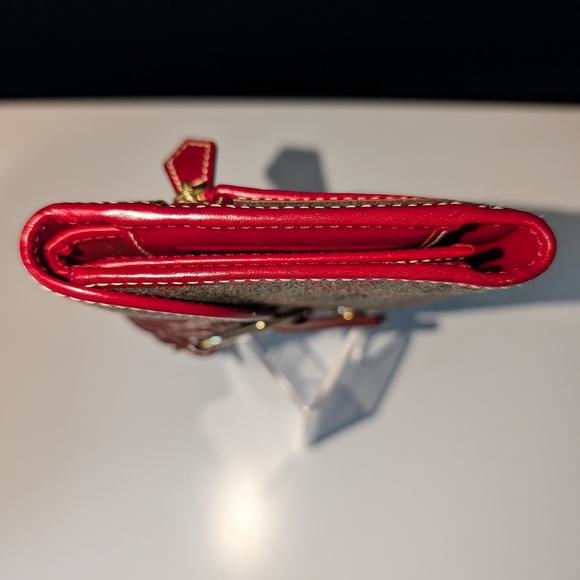 Dooney & Bourke Red and Brown Long Wallet - Picture 6 of 11
